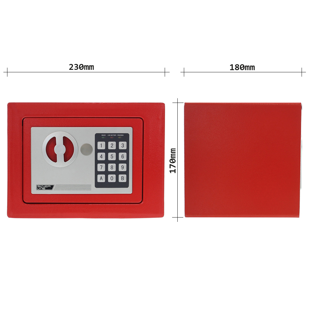 DAGOBERT-SAFE (T03874, elektronikus zár, piros)
