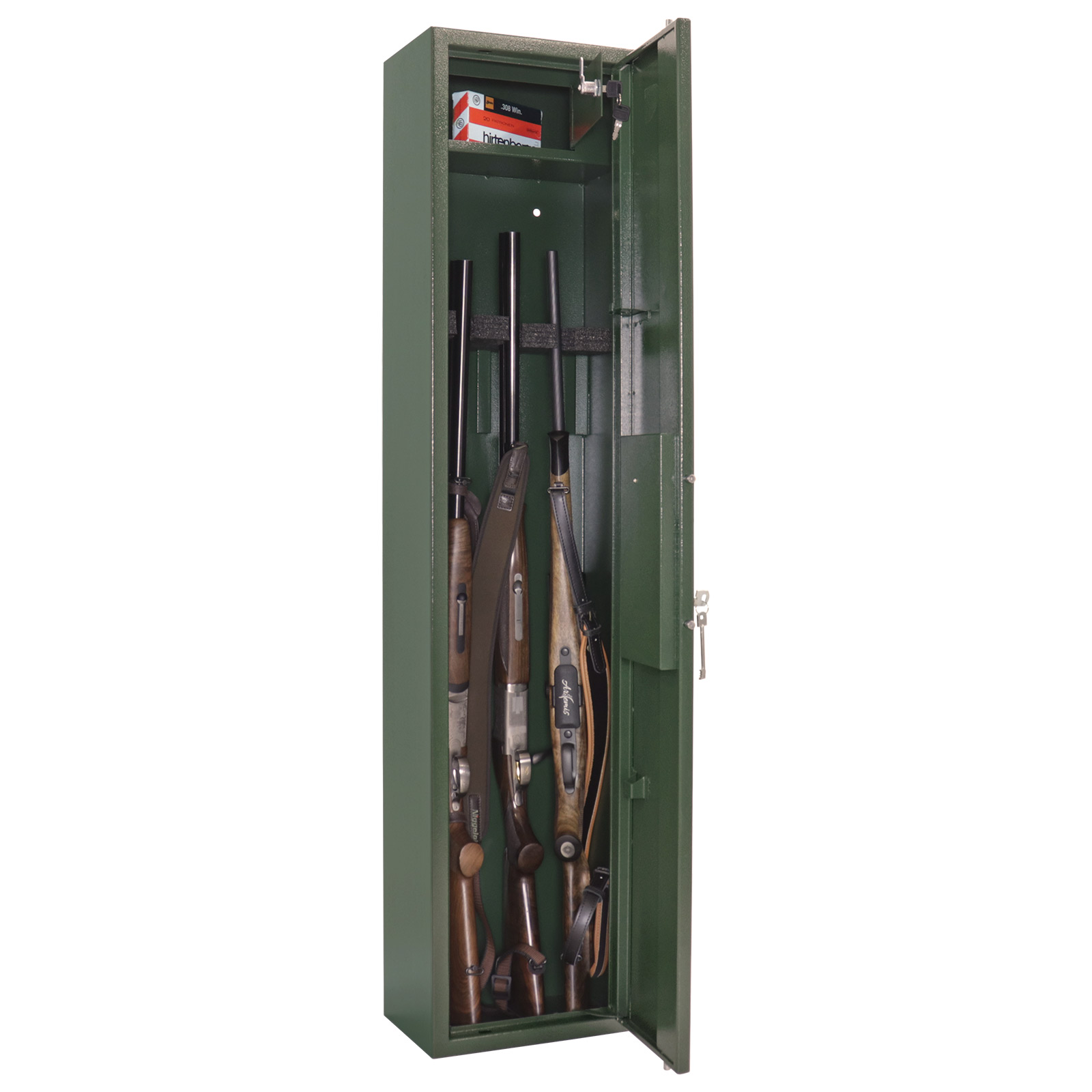 Rottner fegyvertároló szekrény Colorado 3 (T06395, kettős bites zár (2 billentyűvel), zöld)