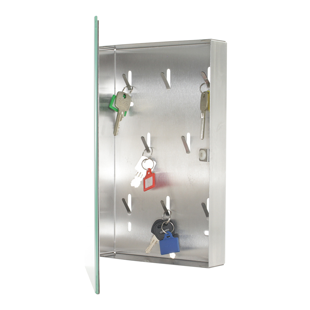 Rottner kulcstároló szekrény Key Glass (T06357, mágneses zárás, fehér)