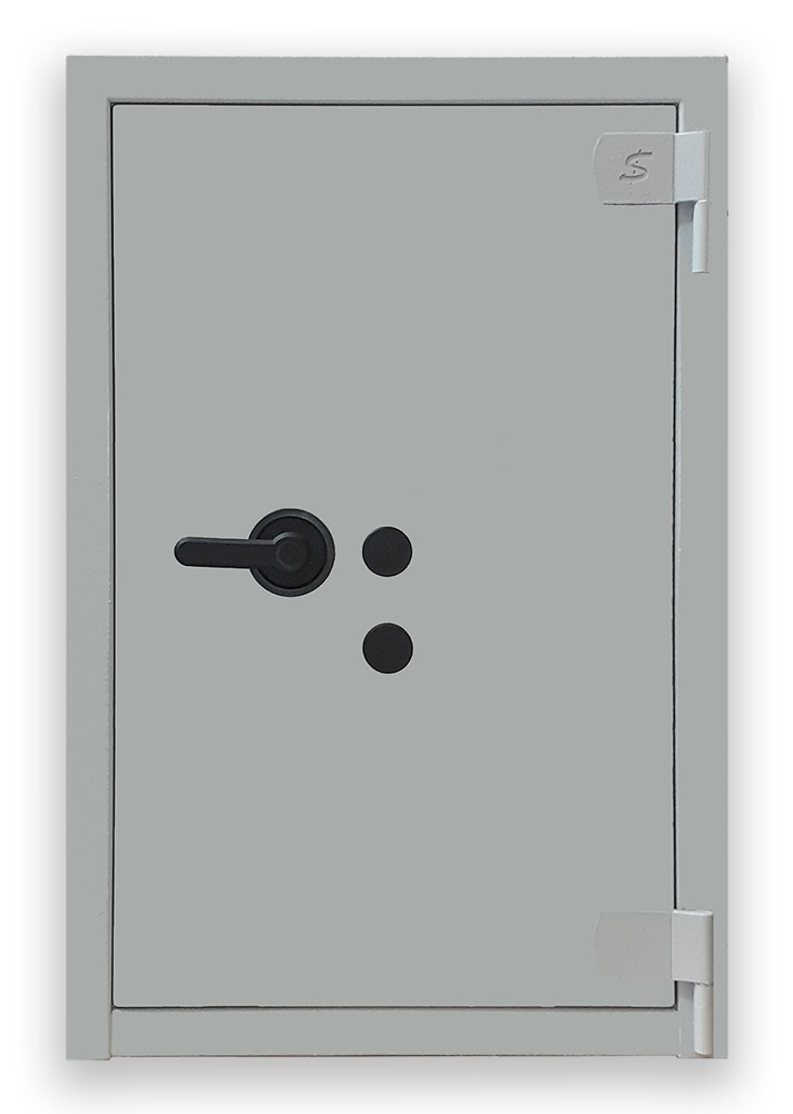 Strauss Metal E I 8 (SM060403, 1 kulcsos és 1 elektronikus zár, 2. felh., világos szürke, 30 perces tűzálló szigeteléssel)