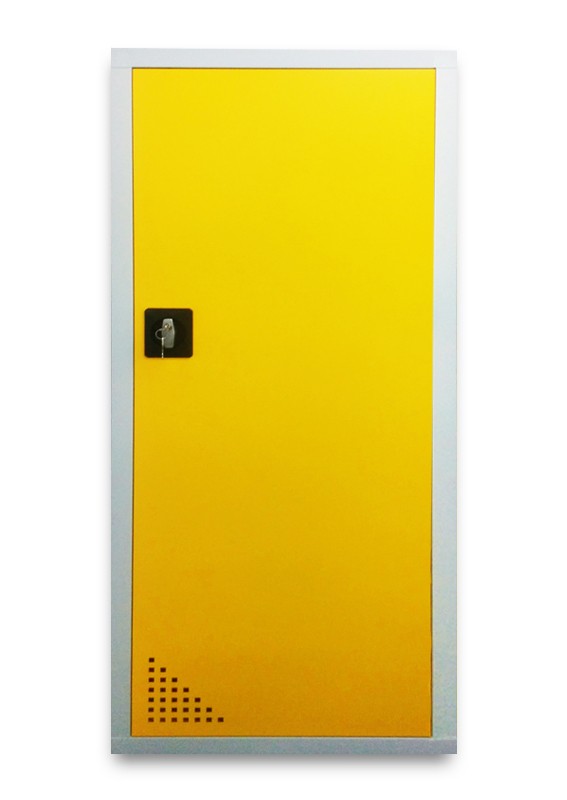 Strauss Metal VT-1 (SM080401, kulcsos zár, világos szürke, sárga ajtó)