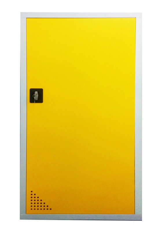Strauss Metal VT-2 (SM080402, kulcsos zár, világos szürke, sárga ajtó)
